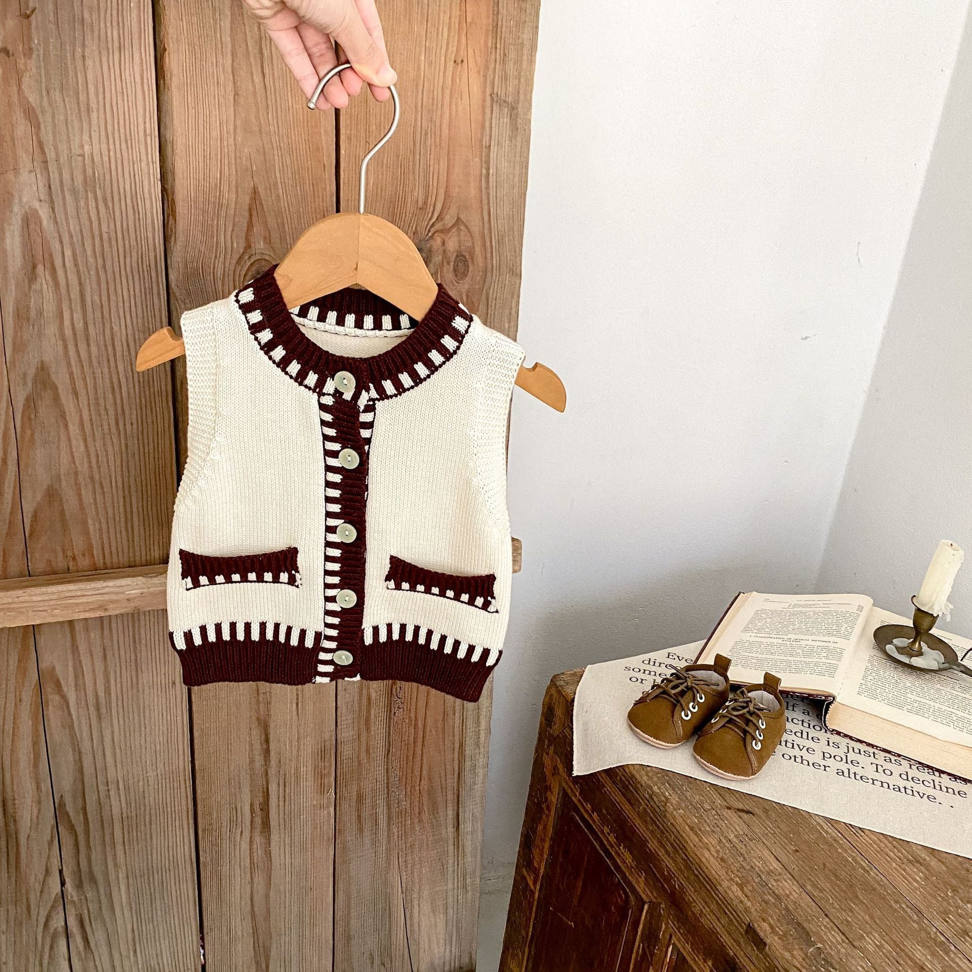 Baby Knit Vest Cardigan Sweater (Unisex)