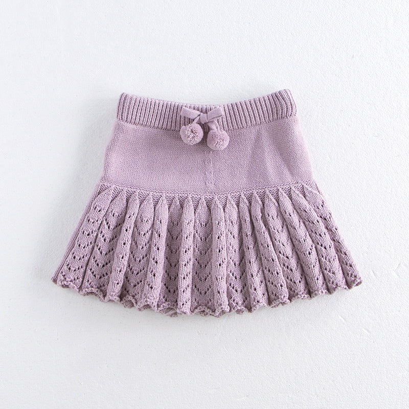 Girls Retro Pleated Pantskirt