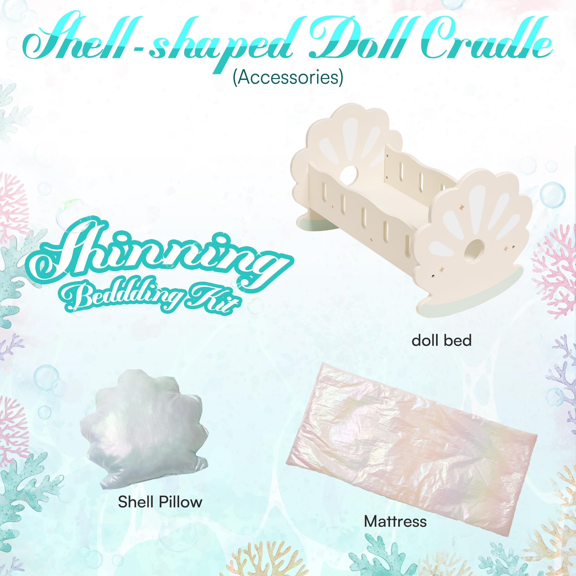 ROBOTIME Baby Doll Crib