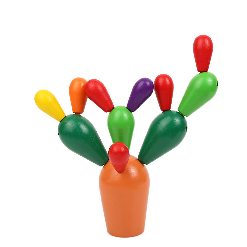 Early Education Wooden Balancing Cactus Toy