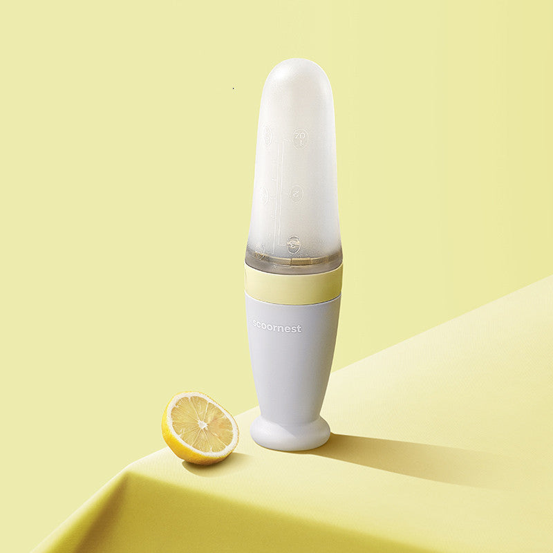 Baby soft silicone rice cereal spoon