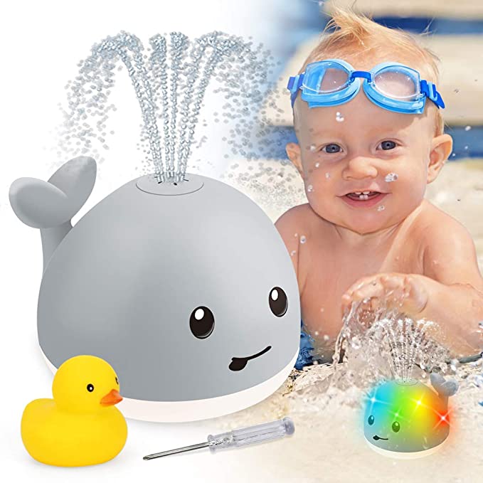 Baby Cute Cartoon Whale Floating Spraying