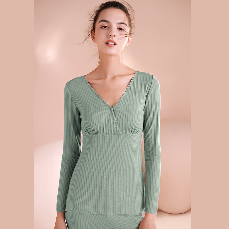 Breastfeeding Long-Sleeved Modal Top Without Bra