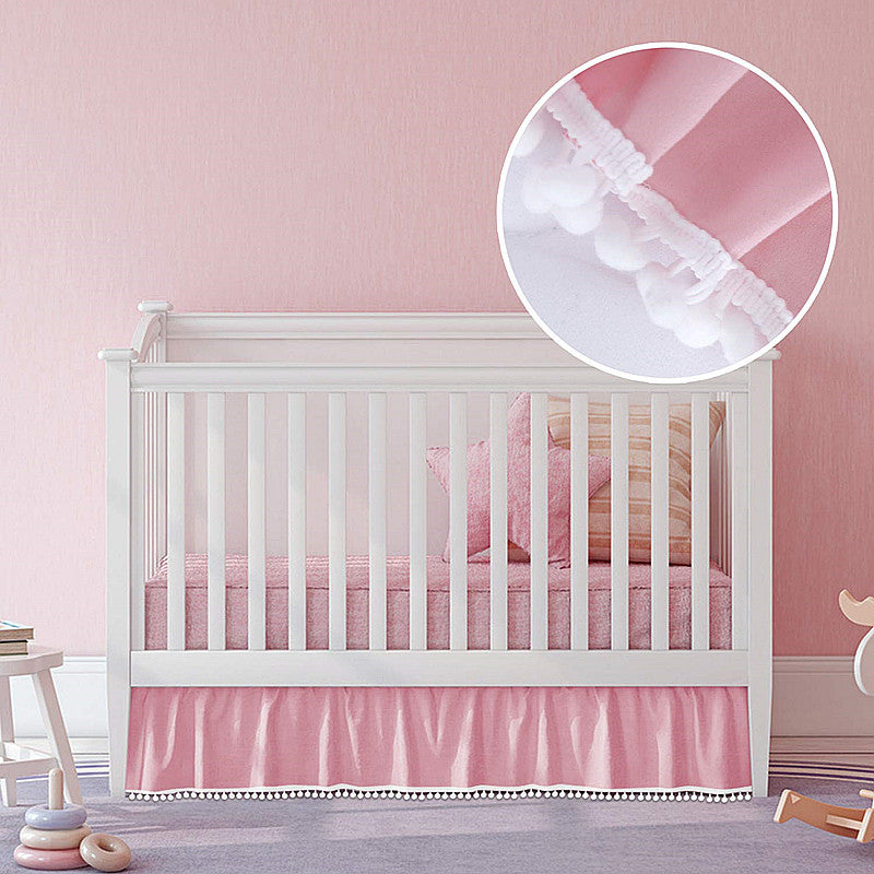Pleated crib skirt