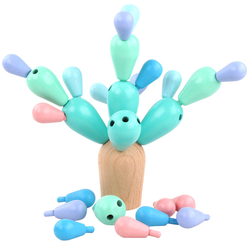 Early Education Wooden Balancing Cactus Toy