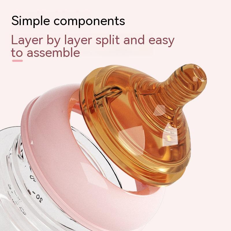 Newborn Glass Choke Proof Wide Mouth BabySmal l Feeding Bottle