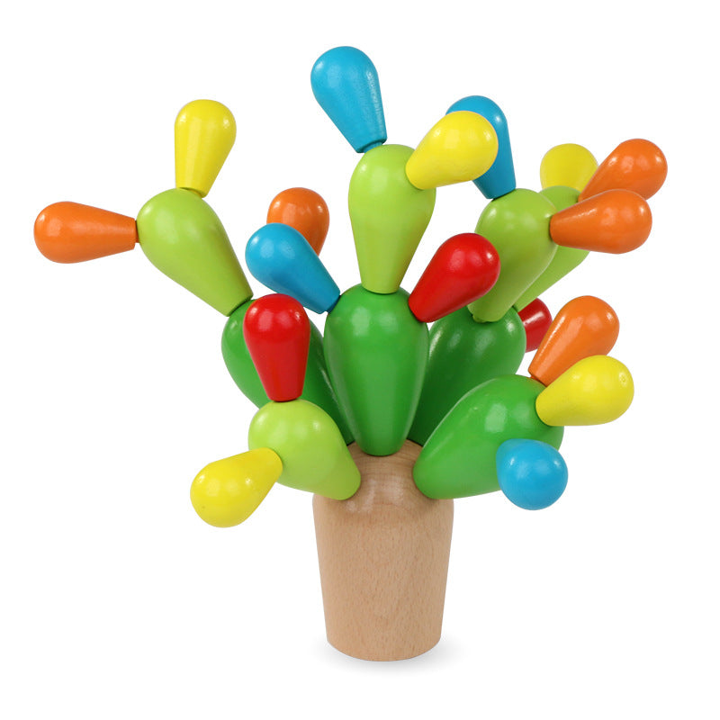 Early Education Wooden Balancing Cactus Toy