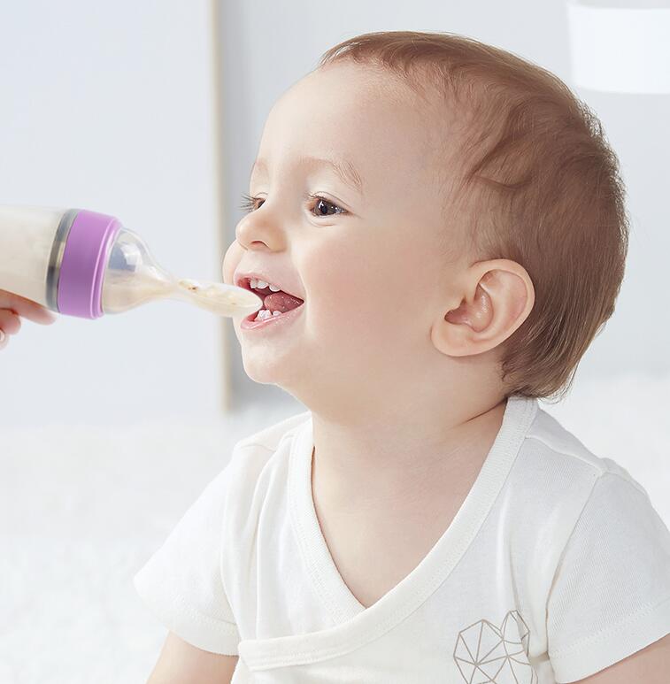 Baby soft silicone rice cereal spoon