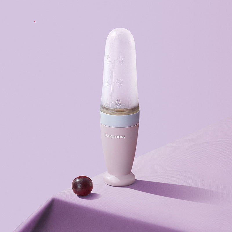 Baby soft silicone rice cereal spoon