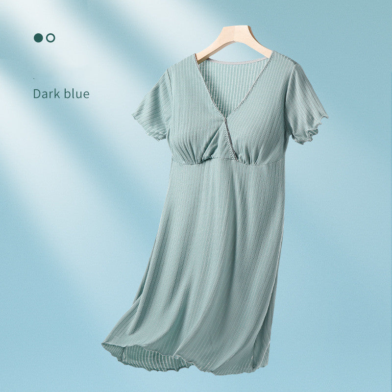 Breastfeeding Dress Thin Breastfeeding Modal Pajamas