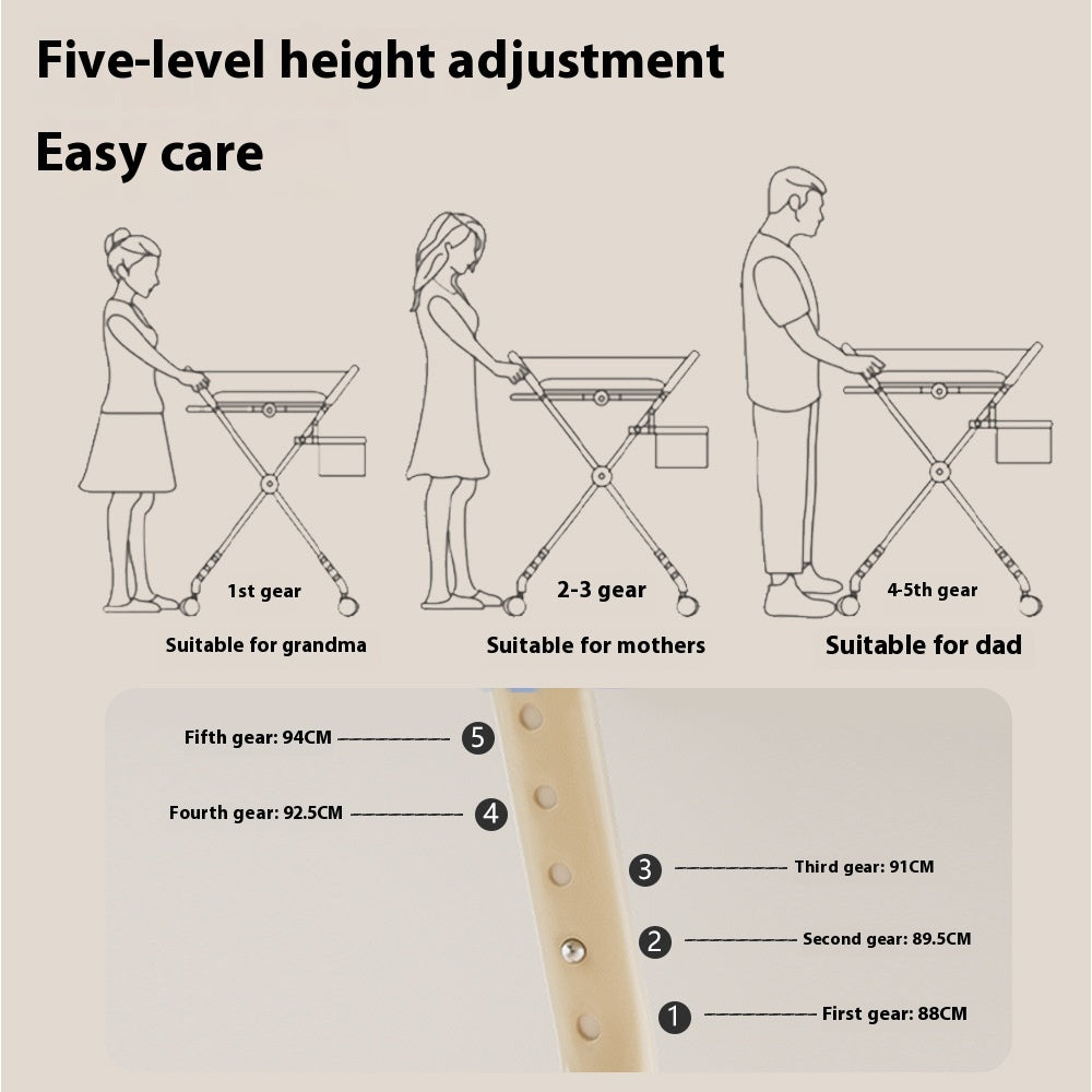 Baby Care Foldable Multifunctional Diaper-changing Table
