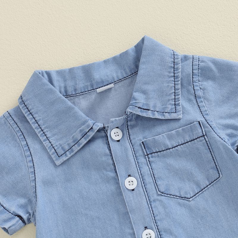 Summer Denim Baby Onesie