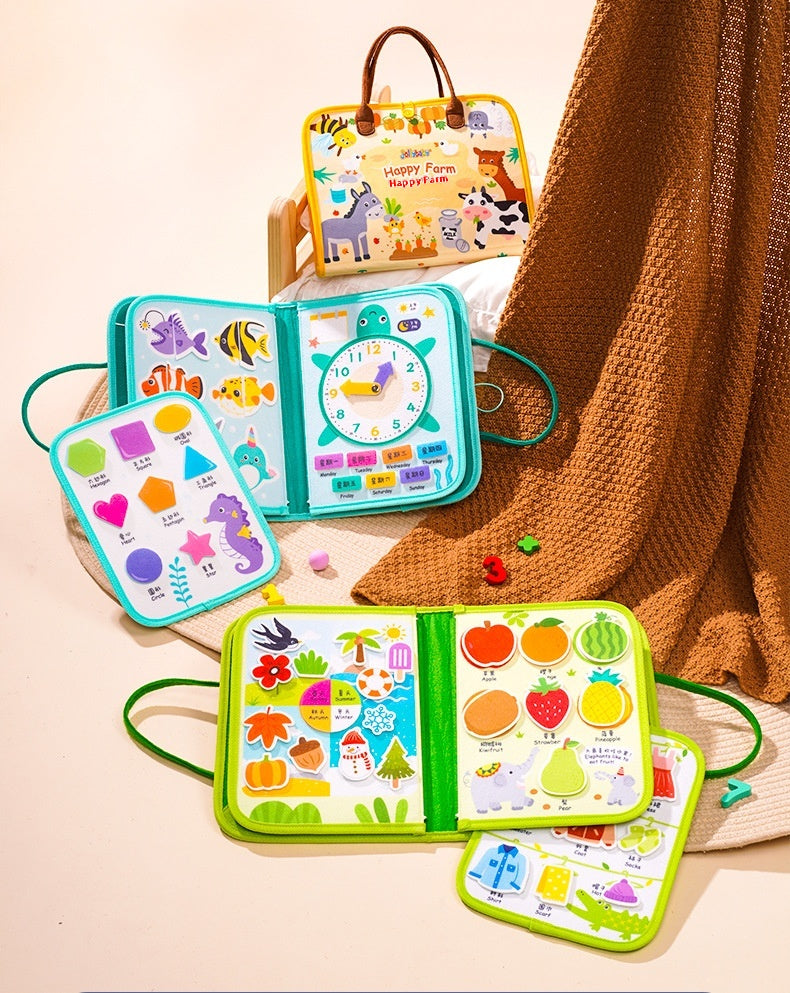 Early Education Toys Tear-proof Velcro Baby Hand Cloth Book