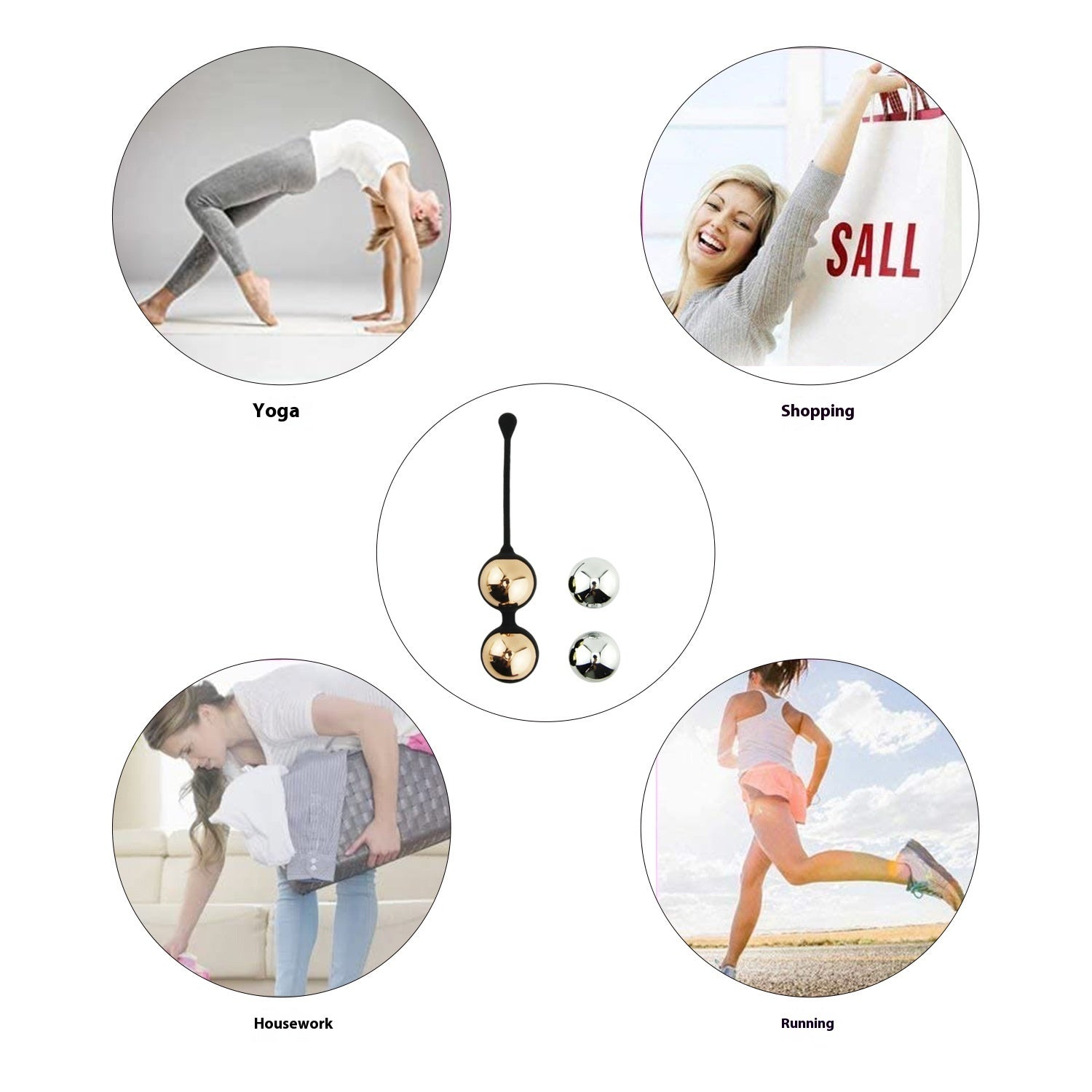 Female Postpartum Kegel Trainer Vaginal Dumbbell