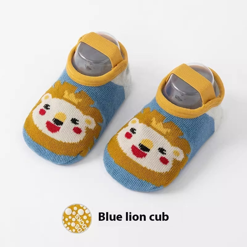 Cute Printed Anti Slip Cotton Socks For Infants And Young Children