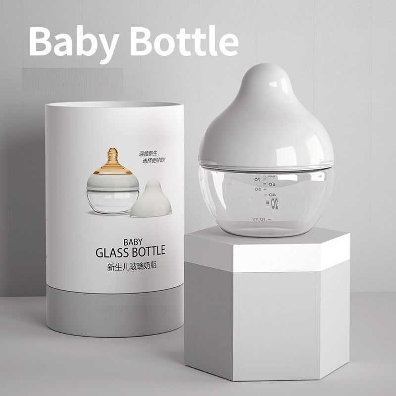 Newborn Glass Choke Proof Wide Mouth BabySmal l Feeding Bottle