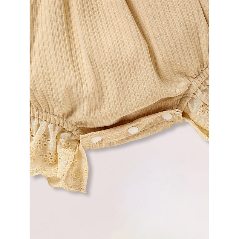 Baby Girl Bow Neck Onesie & Headband Set