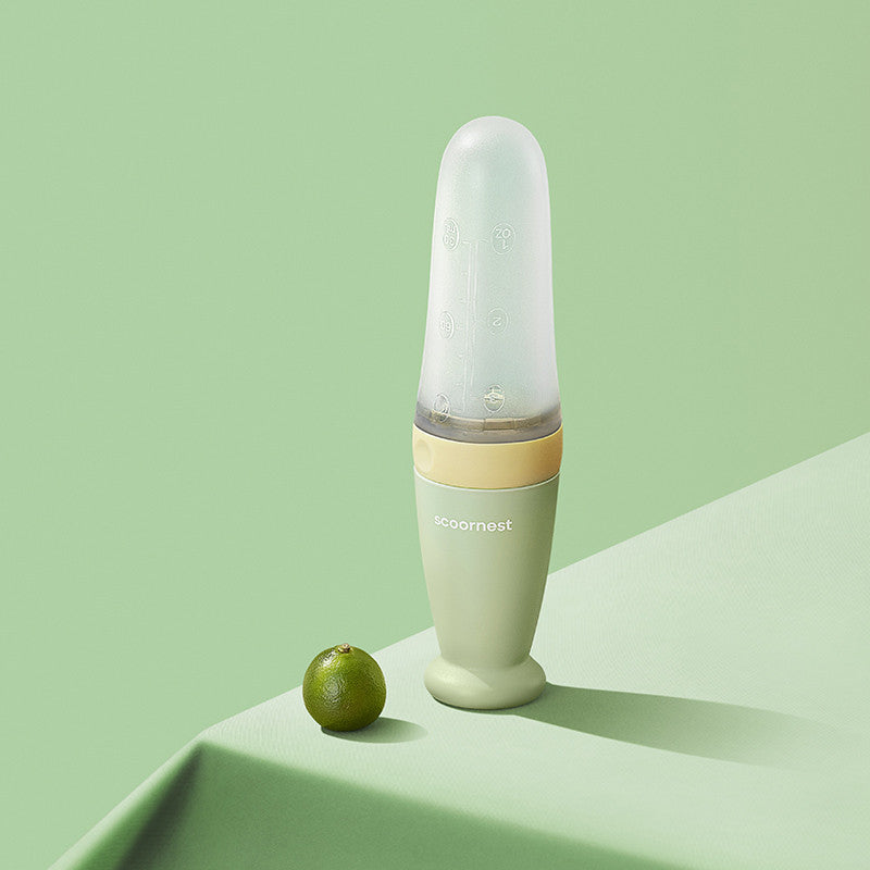 Baby soft silicone rice cereal spoon