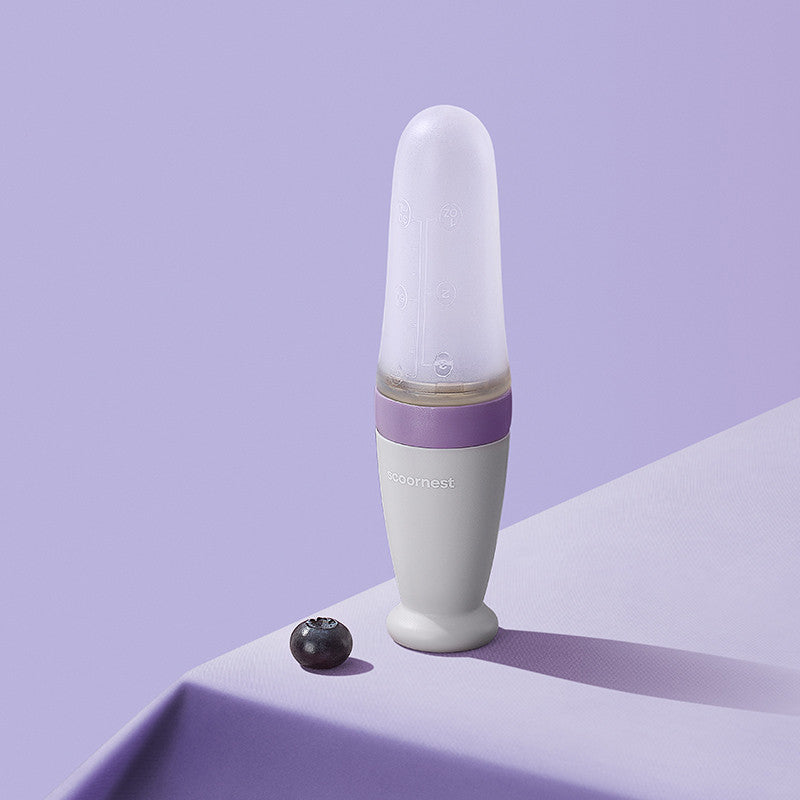 Baby soft silicone rice cereal spoon