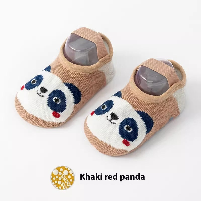 Cute Printed Anti Slip Cotton Socks For Infants And Young Children