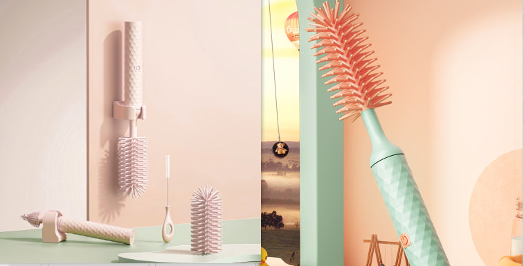 Electric Silicone Bottle Brush 360 Degree Rotating