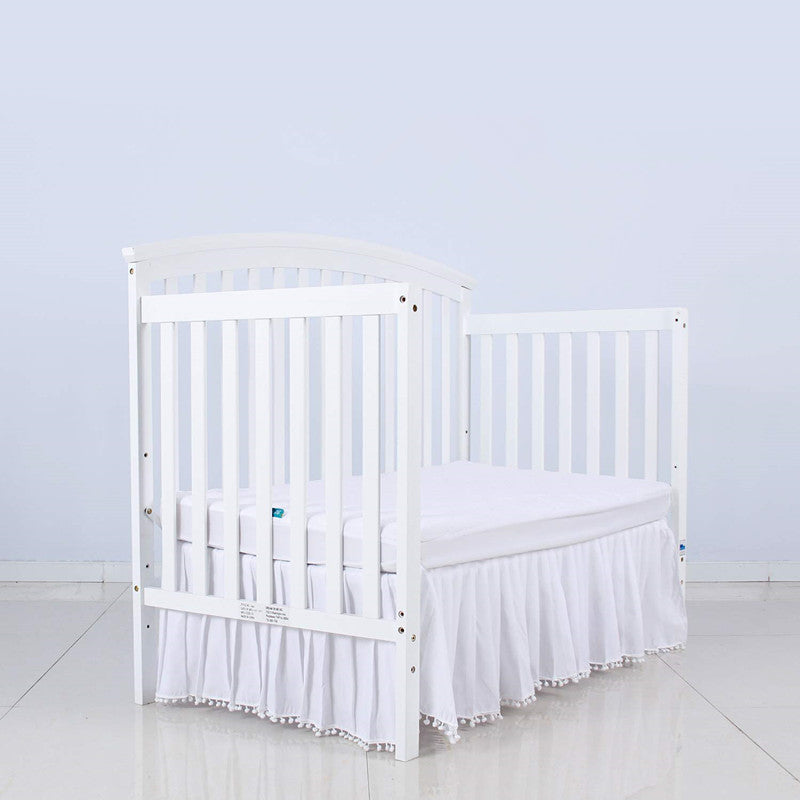 Pleated crib skirt