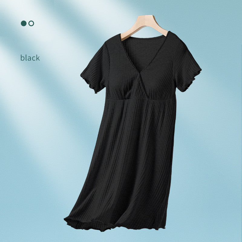 Breastfeeding Dress Thin Breastfeeding Modal Pajamas