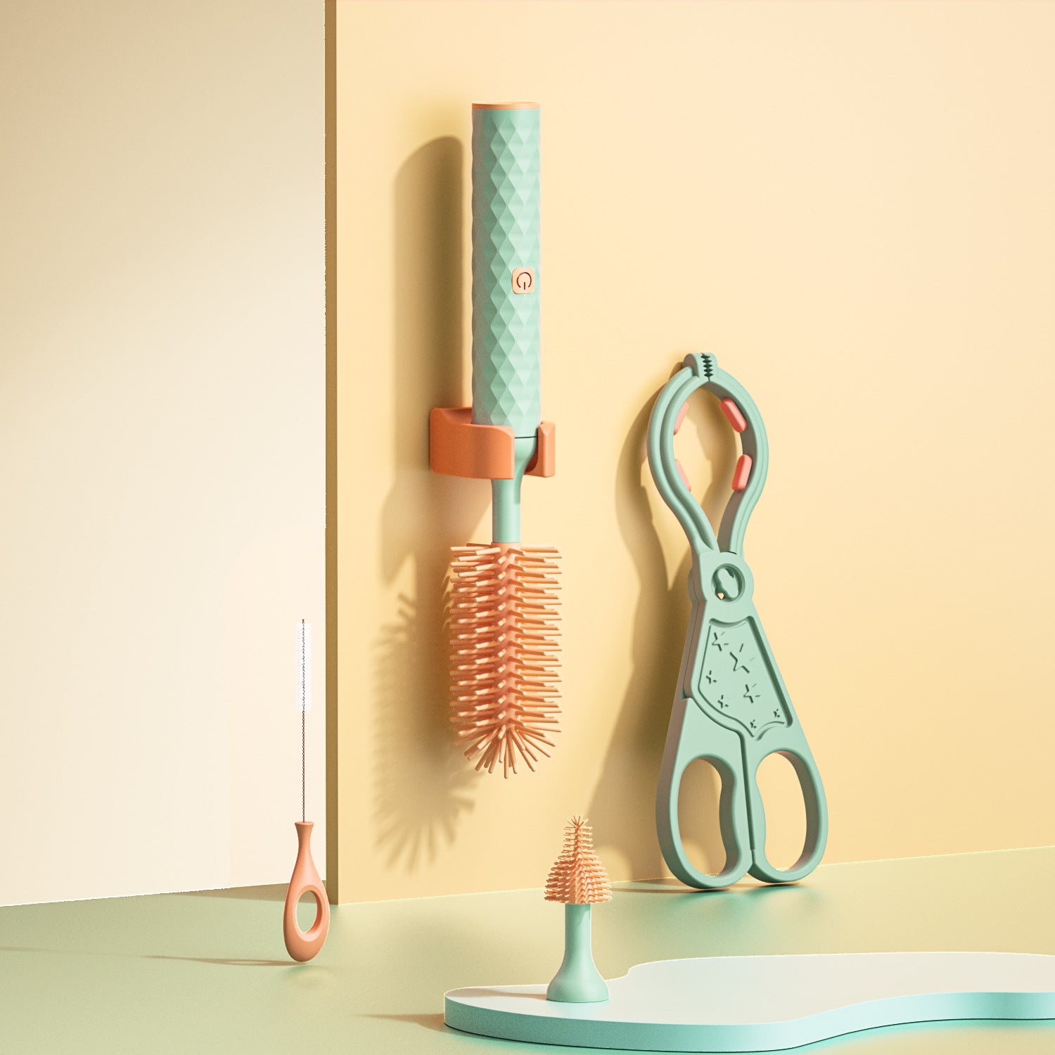 Electric Silicone Bottle Brush 360 Degree Rotating