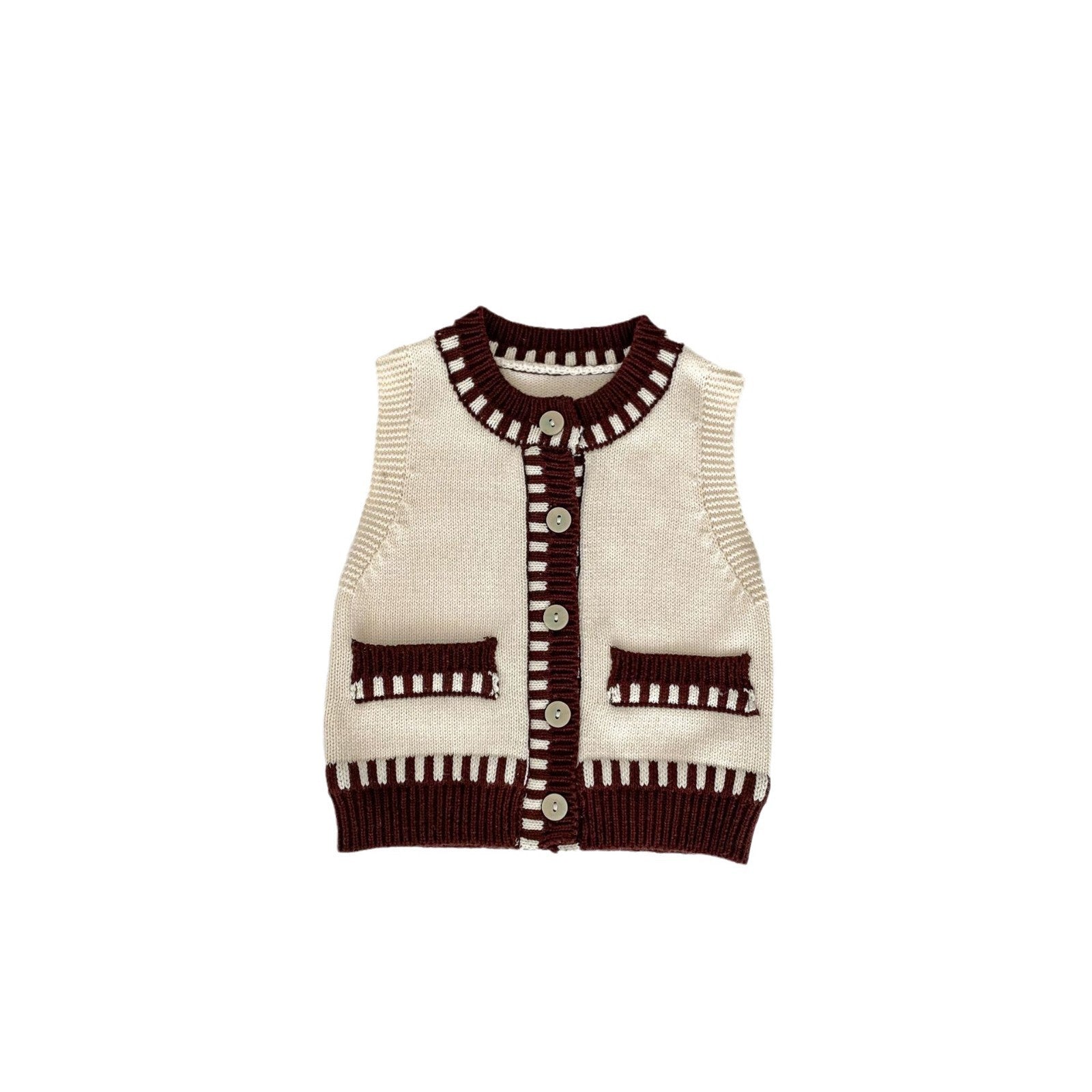 Baby Knit Vest Cardigan Sweater (Unisex)