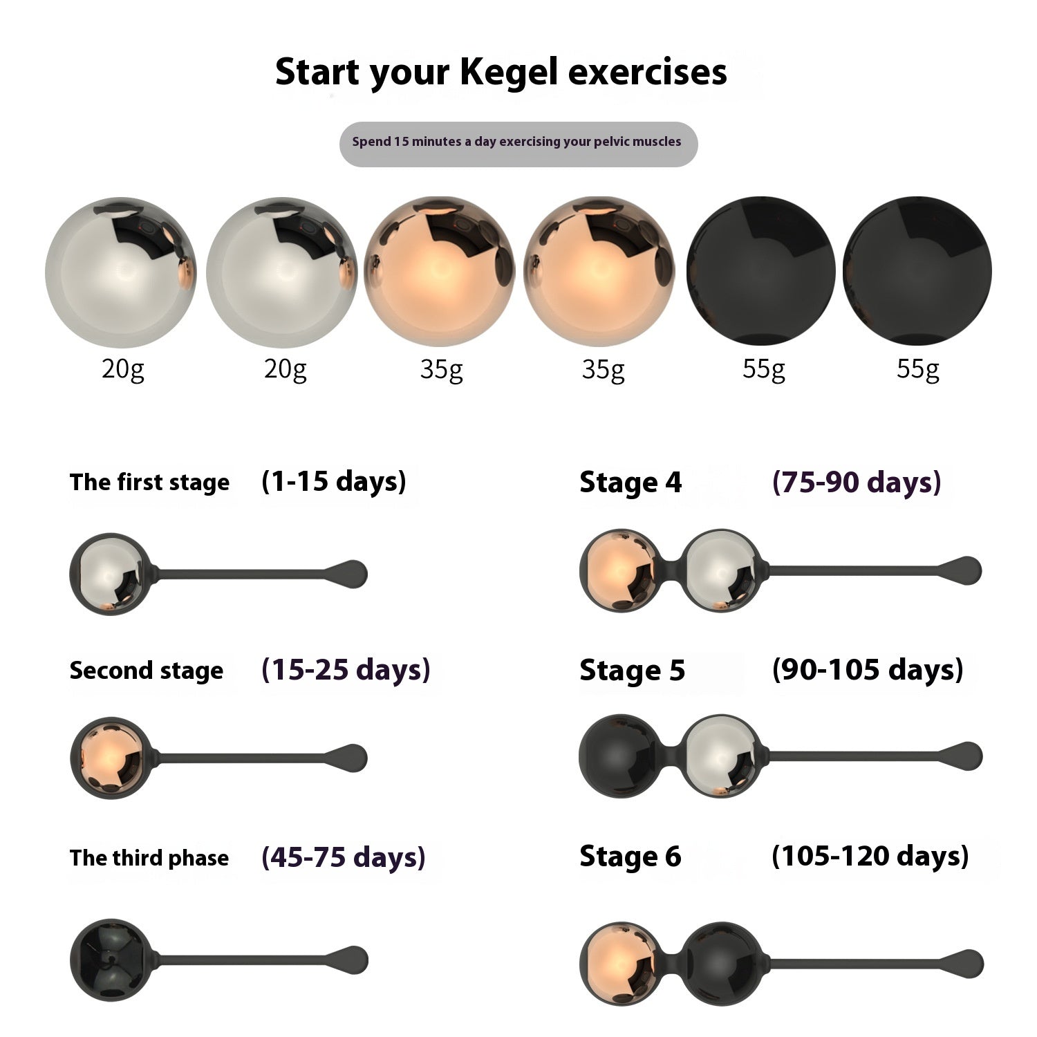 Female Postpartum Kegel Trainer Vaginal Dumbbell