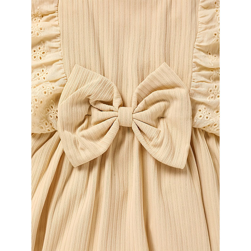 Baby Girl Bow Neck Onesie & Headband Set