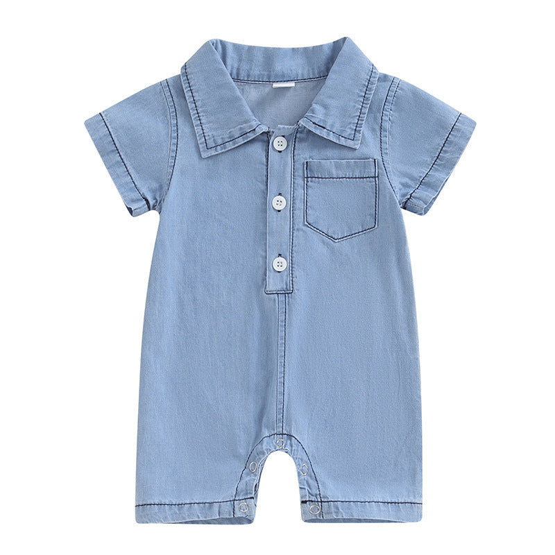 Summer Denim Baby Onesie