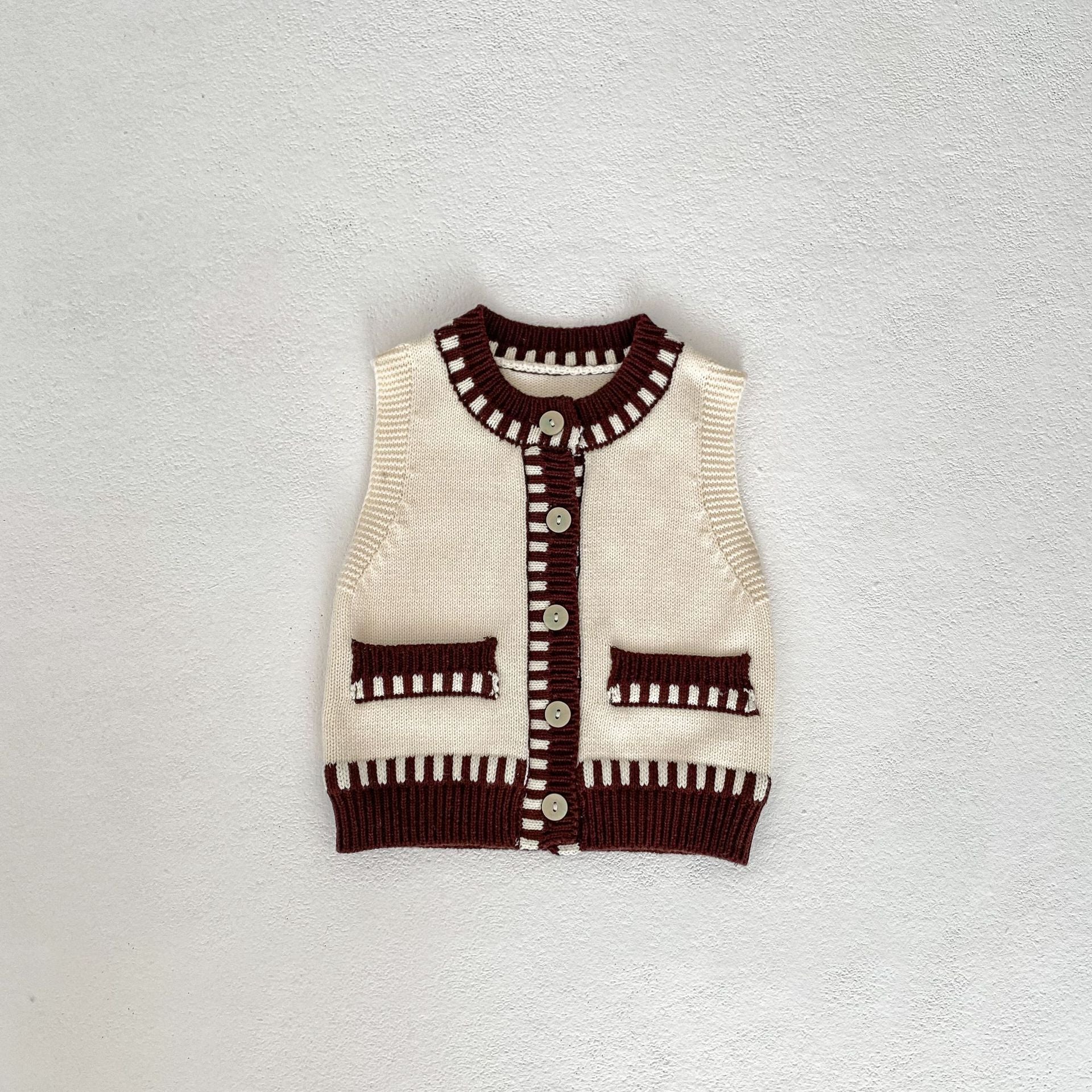 Baby Knit Vest Cardigan Sweater (Unisex)