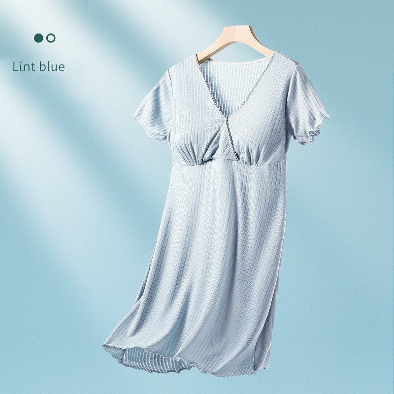 Breastfeeding Dress Thin Breastfeeding Modal Pajamas