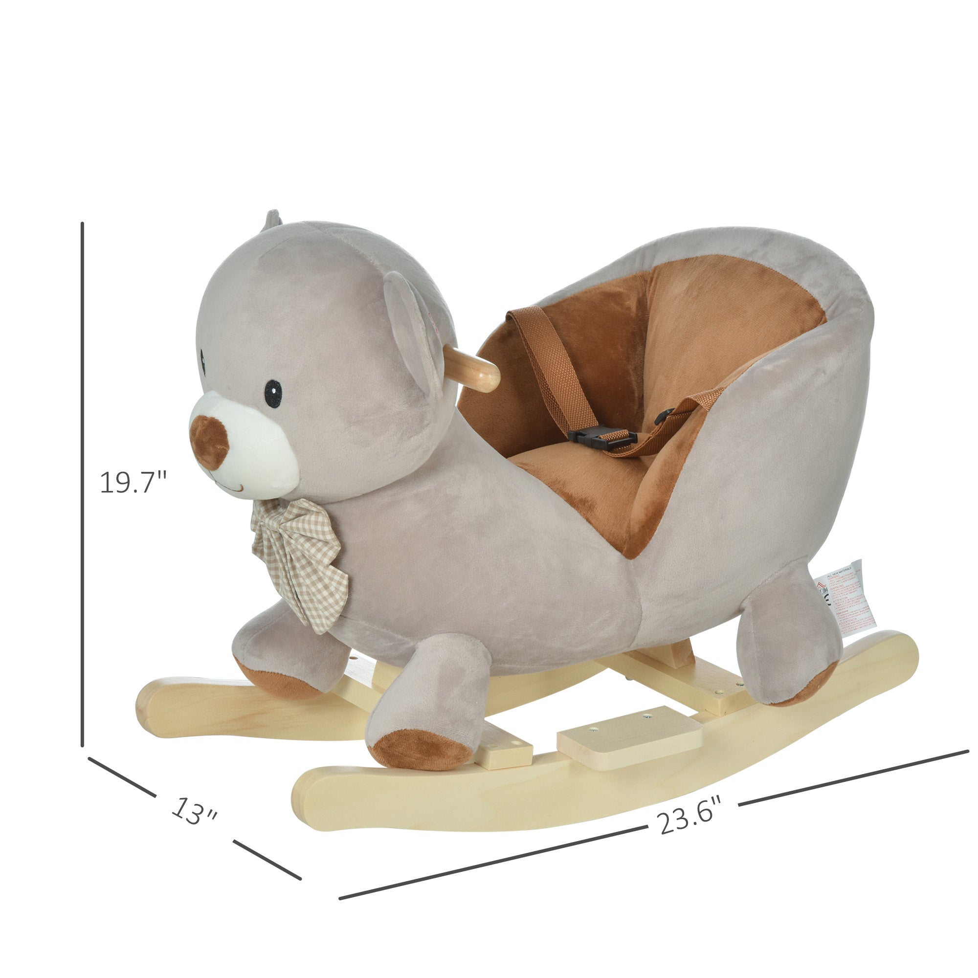Kids Plush Rocking Horse Giraffe Style