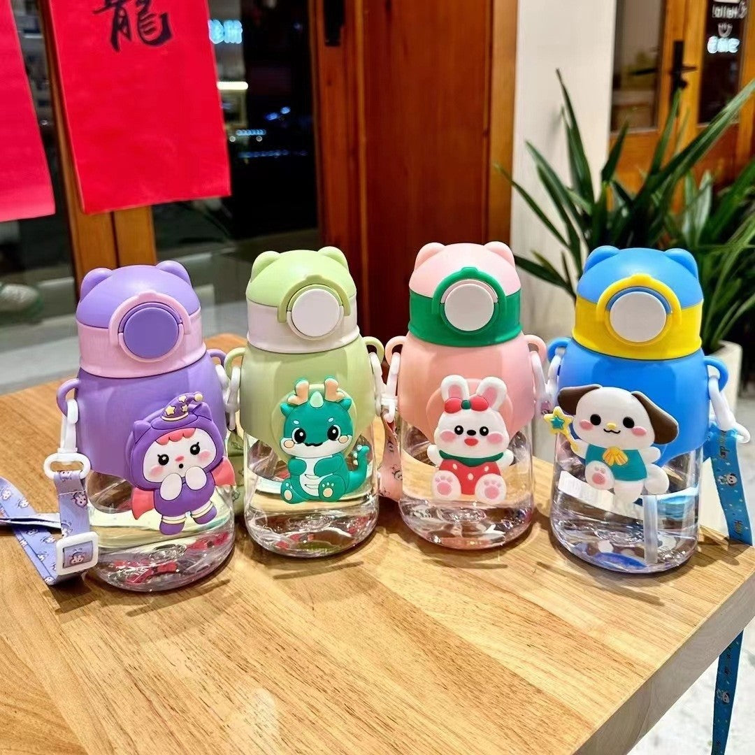 Dopamine Cartoon Plastic Sippy Cup