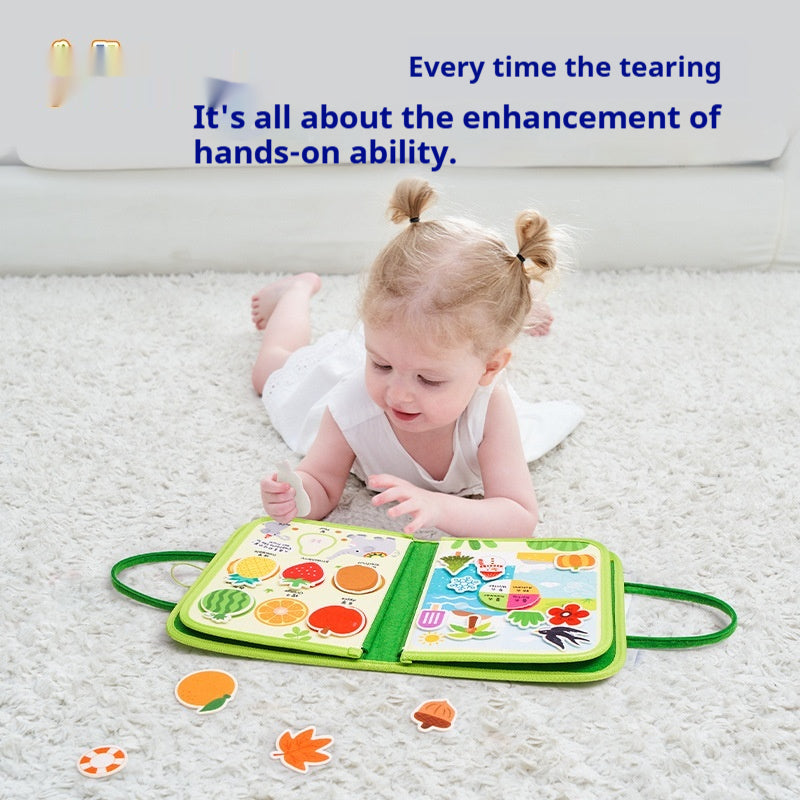 Early Education Toys Tear-proof Velcro Baby Hand Cloth Book