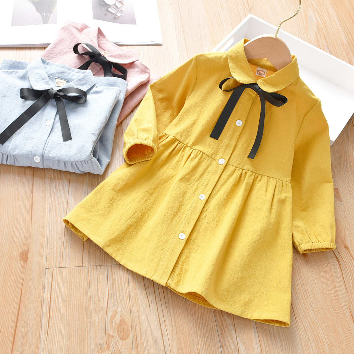 Girls Western Style Cotton Dress