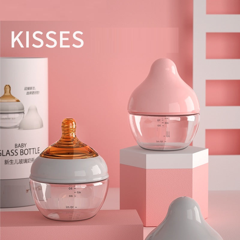 Newborn Glass Choke Proof Wide Mouth BabySmal l Feeding Bottle